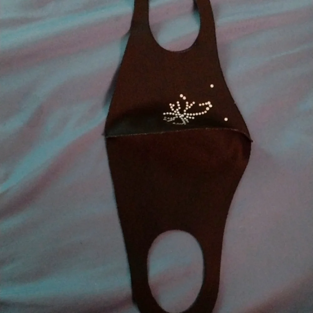 Black rhinestone butterfly mask